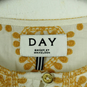 Second Hand DAY BIRGER ET MIKKELSEN Bluse Gr. 40 weiß bestickt Boho Tunika (*)