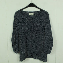 Laden Sie das Bild in den Galerie-Viewer, Second Hand GANNI Bluse Gr. XS blau weiß gepunktet oversized (*)