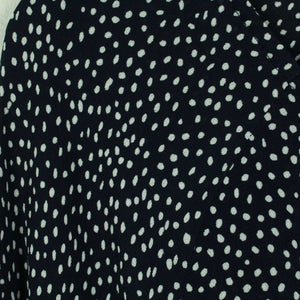 Second Hand GANNI Bluse Gr. XS blau weiß gepunktet oversized (*)