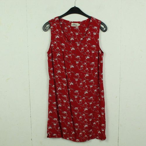S. Oliver Vintage Kleid Gr. S rot mehrfarbig geblümt Sommerkleid