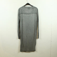 Laden Sie das Bild in den Galerie-Viewer, Second Hand PULZ Kleid Gr. S grau Fransen Langarmkleid (*)