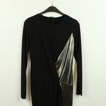 Laden Sie das Bild in den Galerie-Viewer, Second Hand ZARA Kleid Gr. S schwarz silber Abendkleid (*)
