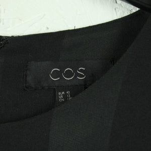 Second Hand COS Kleid Gr. 42 schwarz gestreift 3/4-Arm (*)