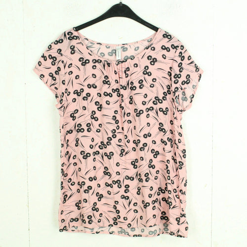 Second Hand SOYACONCEPT Bluse Gr. M rosa schwarz geblümt (*)