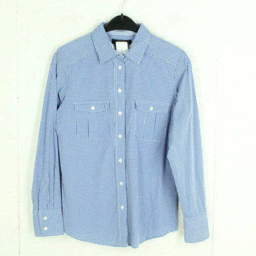 Second Hand MAX MARA WEEKEND Bluse Gr. M blau weiß kariert Vichy (*)