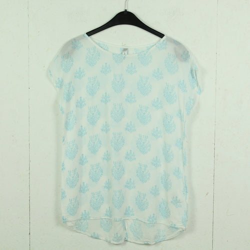 Second Hand SOYACONCEPT Bluse Gr. XS weiß blau gemustert (*)