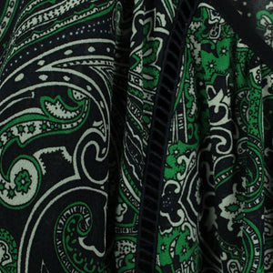 Second Hand MICHAEL KORS Tunikabluse Gr. M schwarz grün Paisley Muster (*)