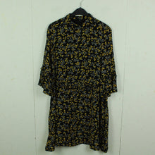Laden Sie das Bild in den Galerie-Viewer, Second Hand GANNI Kleid Gr. 40 schwarz geblümt 3/4-Arm (*)