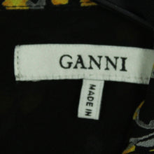 Laden Sie das Bild in den Galerie-Viewer, Second Hand GANNI Kleid Gr. 40 schwarz geblümt 3/4-Arm (*)