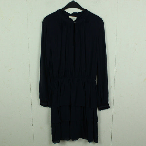 Second Hand SECOND FEMALE Kleid Gr. S dunkelblau Volants (*)