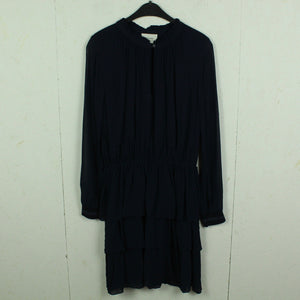Second Hand SECOND FEMALE Kleid Gr. S dunkelblau Volants (*)