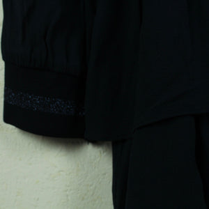 Second Hand SECOND FEMALE Kleid Gr. S dunkelblau Volants (*)