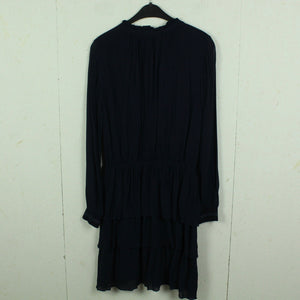 Second Hand SECOND FEMALE Kleid Gr. S dunkelblau Volants (*)