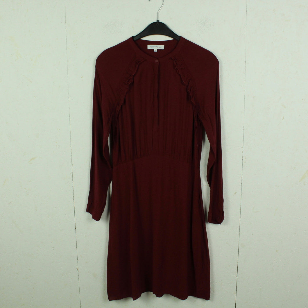 Second Hand SECOND FEMALE Kleid Gr. XS weinrot (*)
