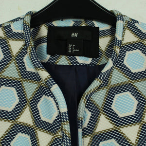 Second Hand H&M Mantel Gr. S mehrfarbig grafisch gemustert Übergangsmantel (*)