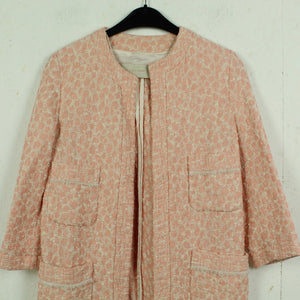 Second Hand ZARA Mantel Gr. XS rosa weiß Übergangsmantel (*)