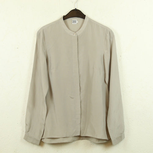 Second Hand SAINT TROPEZ Seidenbluse Gr. XS grau Seide Bluse (*)