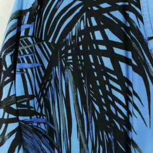 Vintage Hawaii Hemd Gr. L hellblau blau schwarz Palmen