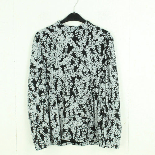 Second Hand STOCKH LM Bluse Gr. 42 schwarz weiß geblümt (*)