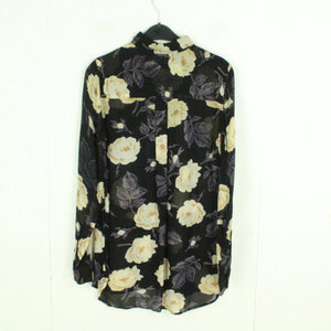 Second Hand GANNI Bluse Gr. S schwarz mehrfarbig geblümt (*)
