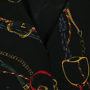 Second Hand &OTHER STORIES Kleid Gr. 36 schwarz gemustert Langarm (*)