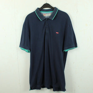 Vintage LEVI'S Poloshirt Gr. XXL dunkelblau, Knopfleiste