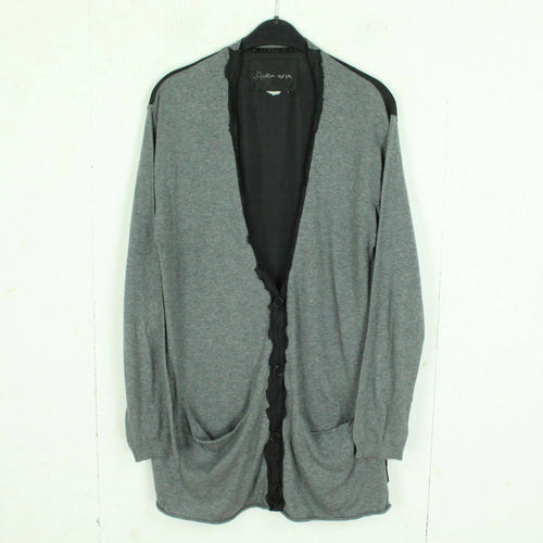 Second Hand STELLA NOVA Strickjacke Gr. 40 grau schwarz Cardigan