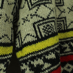 Vintage Pullover Gr. M beige mehrfarbig Crazy Pattern