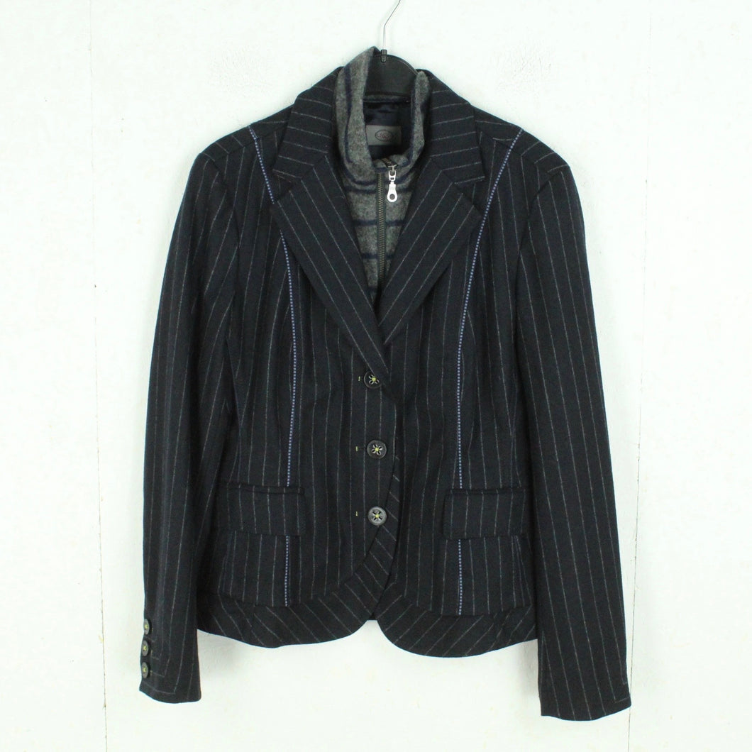 Second Hand LIQU Blazer Gr. 38 blau Nadelstreifen Jacke (*)