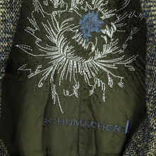 Laden Sie das Bild in den Galerie-Viewer, Second Hand SCHUMACHER Blazer mit Wolle und Seide Gr. S mehrfarbig meliert Jacke (*)
