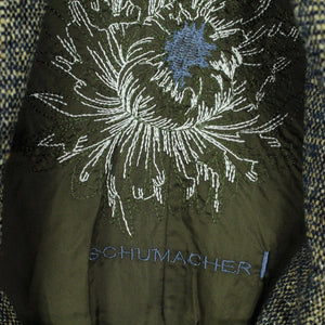 Second Hand SCHUMACHER Blazer mit Wolle und Seide Gr. S mehrfarbig meliert Jacke (*)
