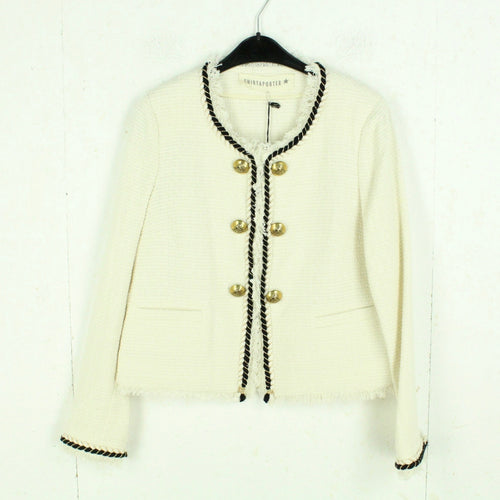 Second Hand SHIRTAPORTER Boucléjacke Gr. 38 (It. 44) weiß Jacke NEU