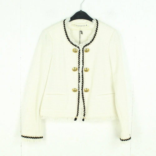 Second Hand SHIRTAPORTER Boucléjacke Gr. 34 (It. 40) weiß Jacke NEU