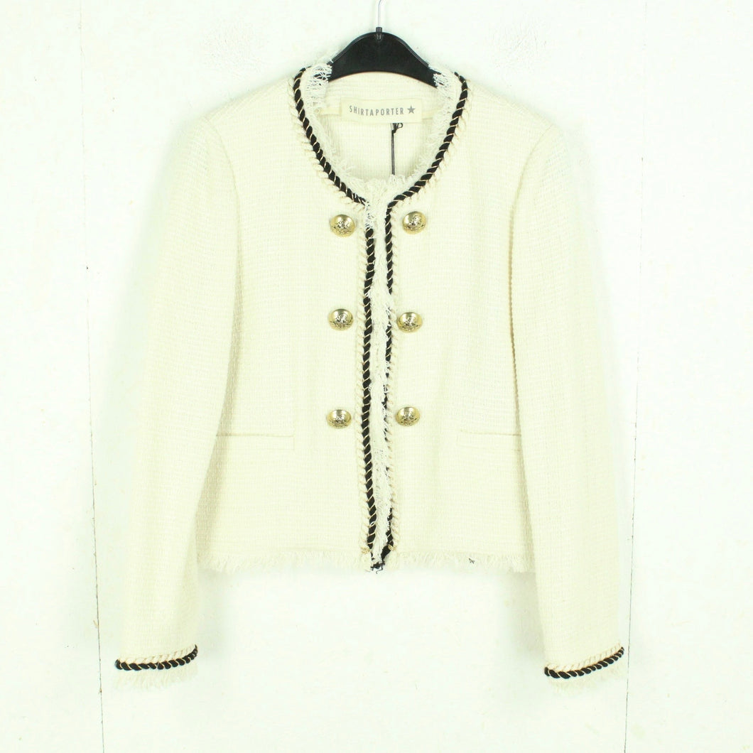 Second Hand SHIRTAPORTER Boucléjacke Gr. 36 (It. 42) weiß Jacke NEU