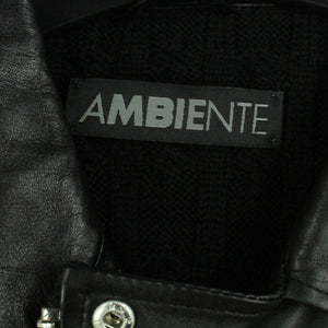 Second Hand AMBIENTE Lederjacke Gr. 38 schwarz Jacke NEU (*)
