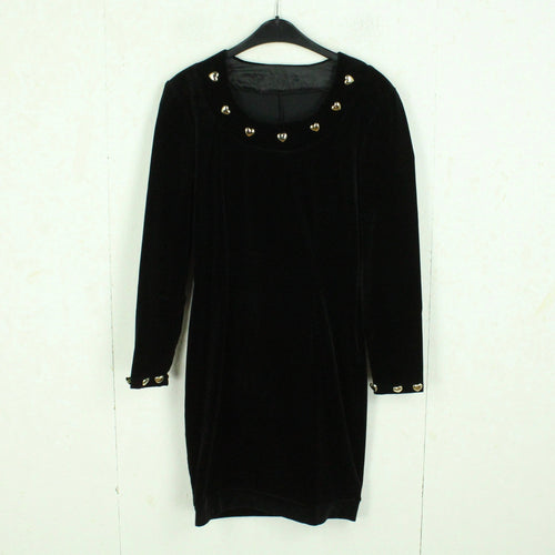 Vintage Samtkleid Gr. S schwarz Kleid Samt
