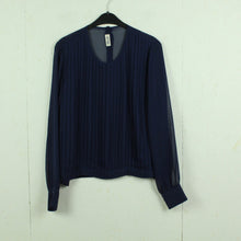 Laden Sie das Bild in den Galerie-Viewer, Second Hand BAUM UND PFERDGARTEN Bluse Gr. 44 blau uni Plissee (*)