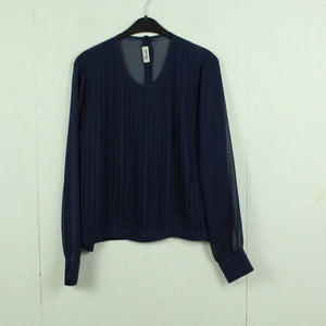 Second Hand BAUM UND PFERDGARTEN Bluse Gr. 44 blau uni Plissee (*)
