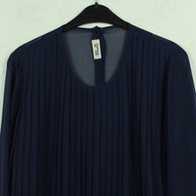 Laden Sie das Bild in den Galerie-Viewer, Second Hand BAUM UND PFERDGARTEN Bluse Gr. 44 blau uni Plissee (*)