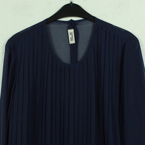 Second Hand BAUM UND PFERDGARTEN Bluse Gr. 44 blau uni Plissee (*)