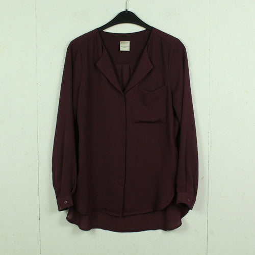 Second Hand SELECTED FEMME Bluse Gr. 34 bordeaux Langarmbluse (*)