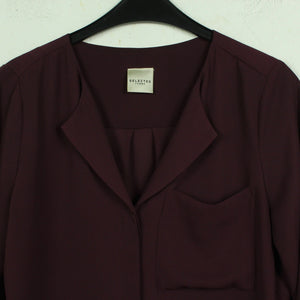 Second Hand SELECTED FEMME Bluse Gr. 34 bordeaux Langarmbluse (*)