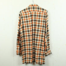 Laden Sie das Bild in den Galerie-Viewer, Vintage Flanellhemd Gr. M braun orange kariert Hemd