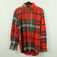 Laden Sie das Bild in den Galerie-Viewer, Vintage Flanellhemd Gr. M rot grün kariert Hemd auch als Jacke tragbar