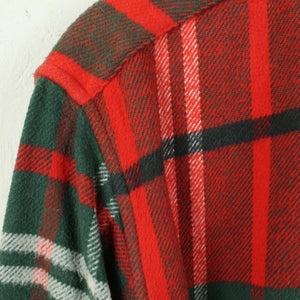 Vintage Flanellhemd Gr. M rot grün kariert Hemd auch als Jacke tragbar