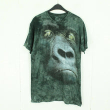 Laden Sie das Bild in den Galerie-Viewer, Vintage THE MOUNTAIN Batik T-Shirt Gr. M grün mit Print Gorilla