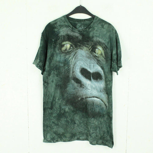 Vintage THE MOUNTAIN Batik T-Shirt Gr. M grün mit Print Gorilla