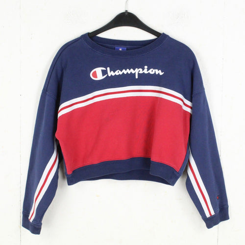 Second Hand CHAMPION Sweatshirt Gr. S blau/rot Print (*)