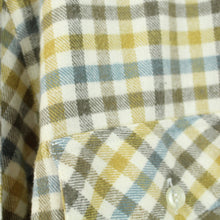 Laden Sie das Bild in den Galerie-Viewer, Vintage Flanellhemd Gr. M creme beige mehrfarbig kariert Hemd