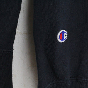Second Hand CHAMPION Sweatshirt Gr. S dunkelblau Logo Print (*)